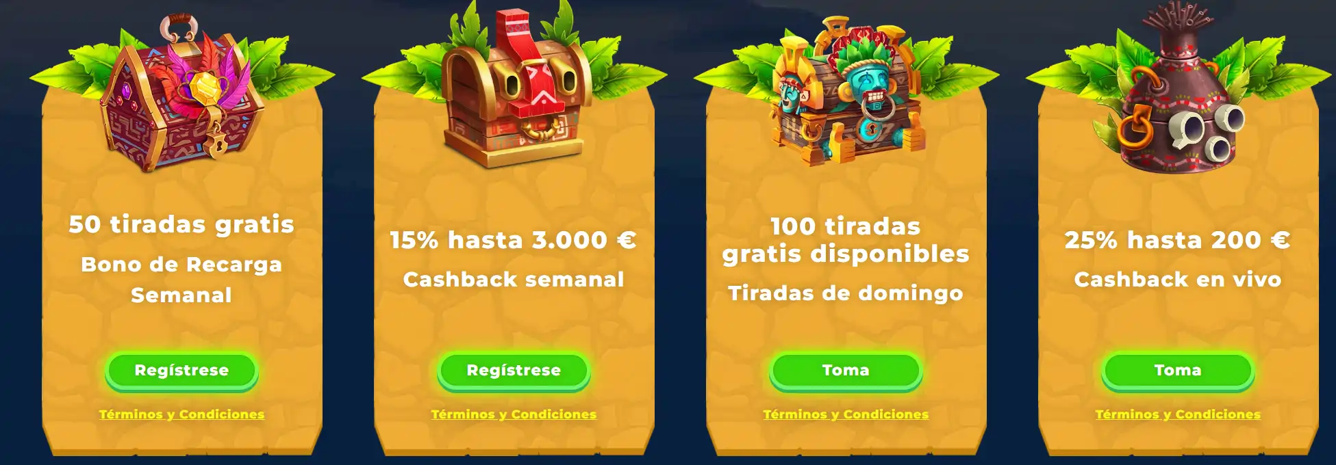 Wazamba Casino bonos con tiradas gratis y cashback semanal